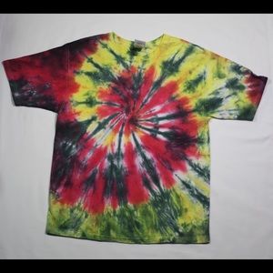 Champion Red, Yellow, and Green #tiedye shirt